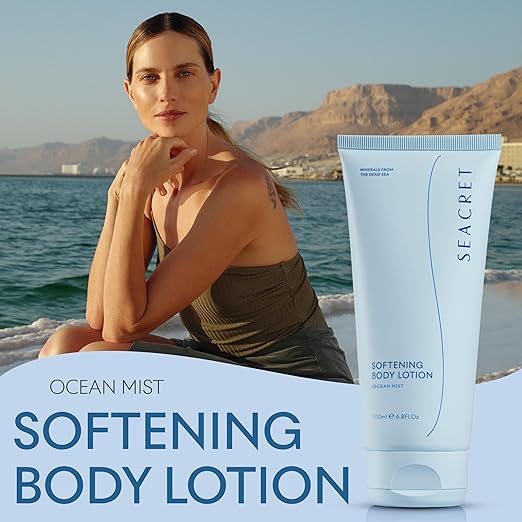 SEACRET Loción corporal (Softening Body Lotion) - Hidratante para piel seca, enriquecida con minerales del mar Muerto, perfumada, 6.8 onzas líquidas