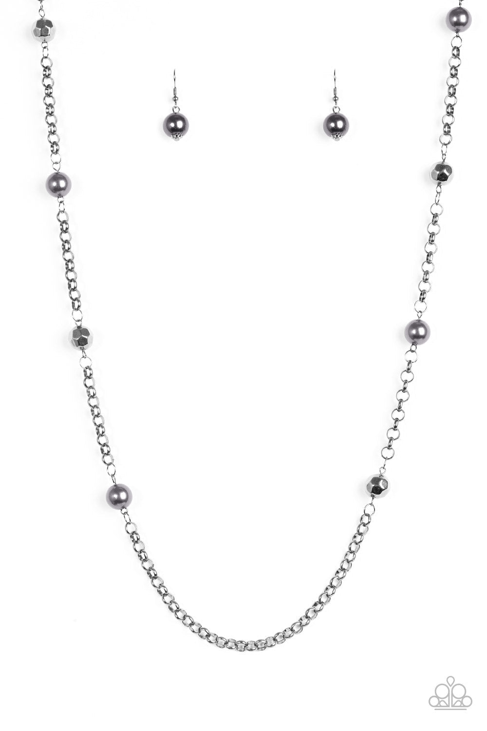 "Showroom Shimmer" Black Necklace & Earring Set