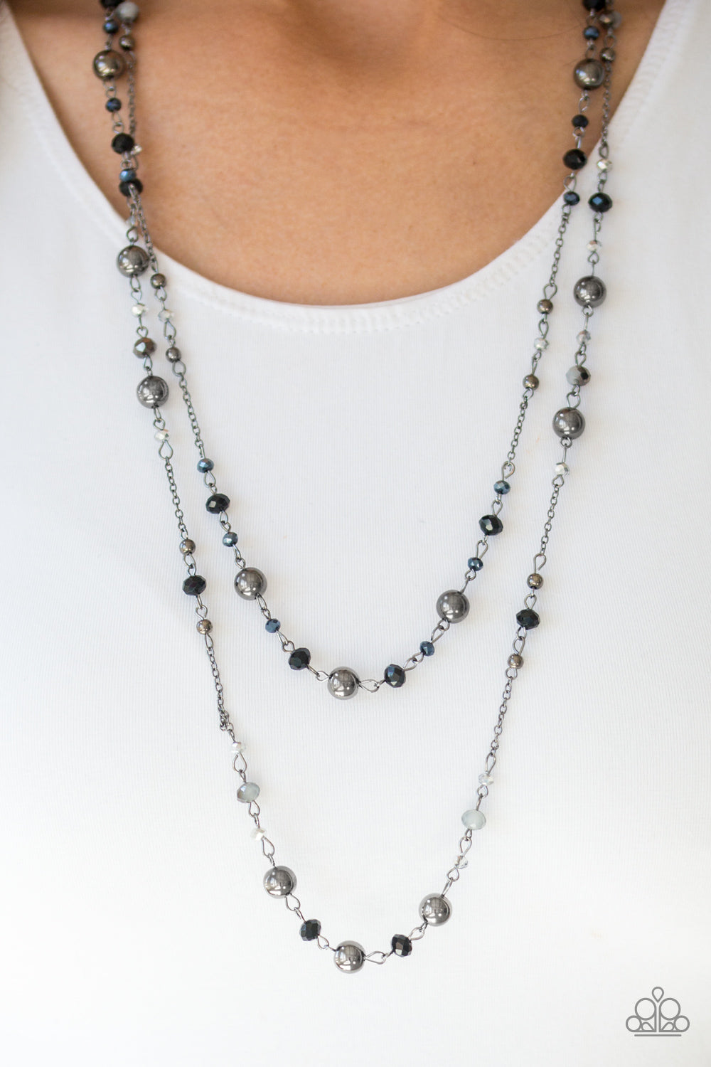 "Grotto Glow" Black Necklace & Earring Set