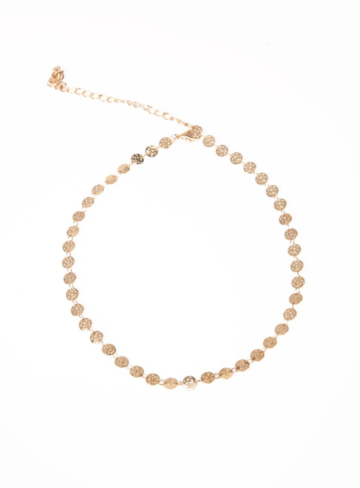 Summer Spotlight Gold Choker Necklace and Earrings