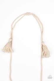 Macrame Mantra - white - Necklace