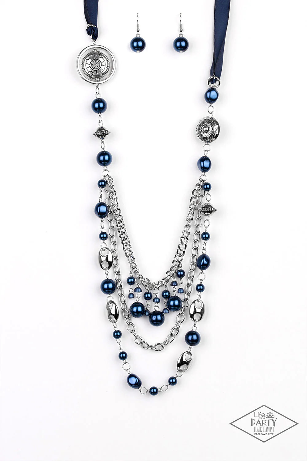 All The Trimmings Blue Blockbuster Necklace
