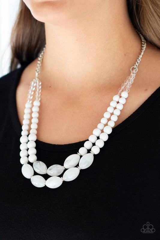 Sundae Shoppe - White Paparazzi Necklace