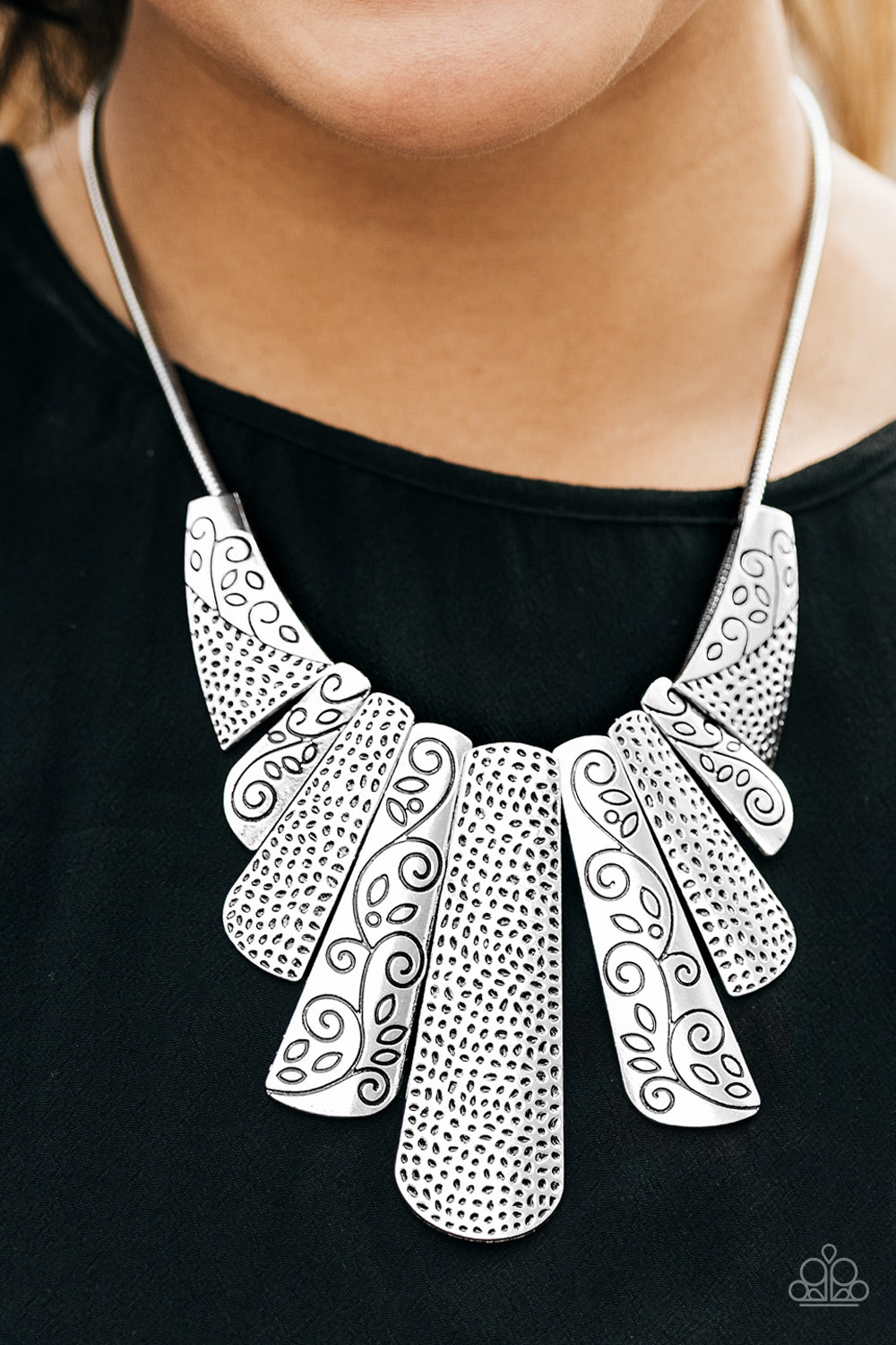 "Untamed" Silver Necklace & Earring Set