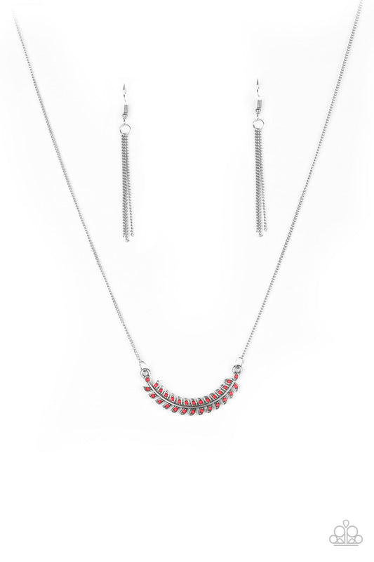 "Party Like A Princess" Red Necklace & Earring Set