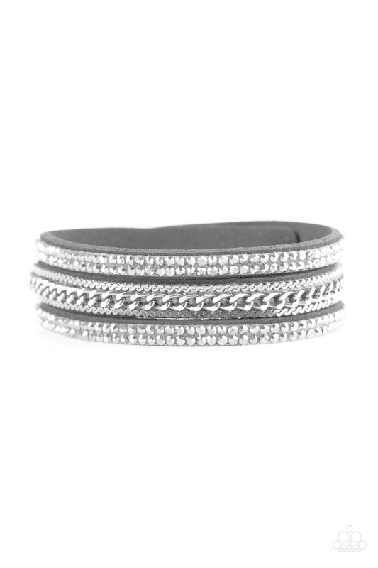 "Unstoppable" Silver Wrap Bracelet