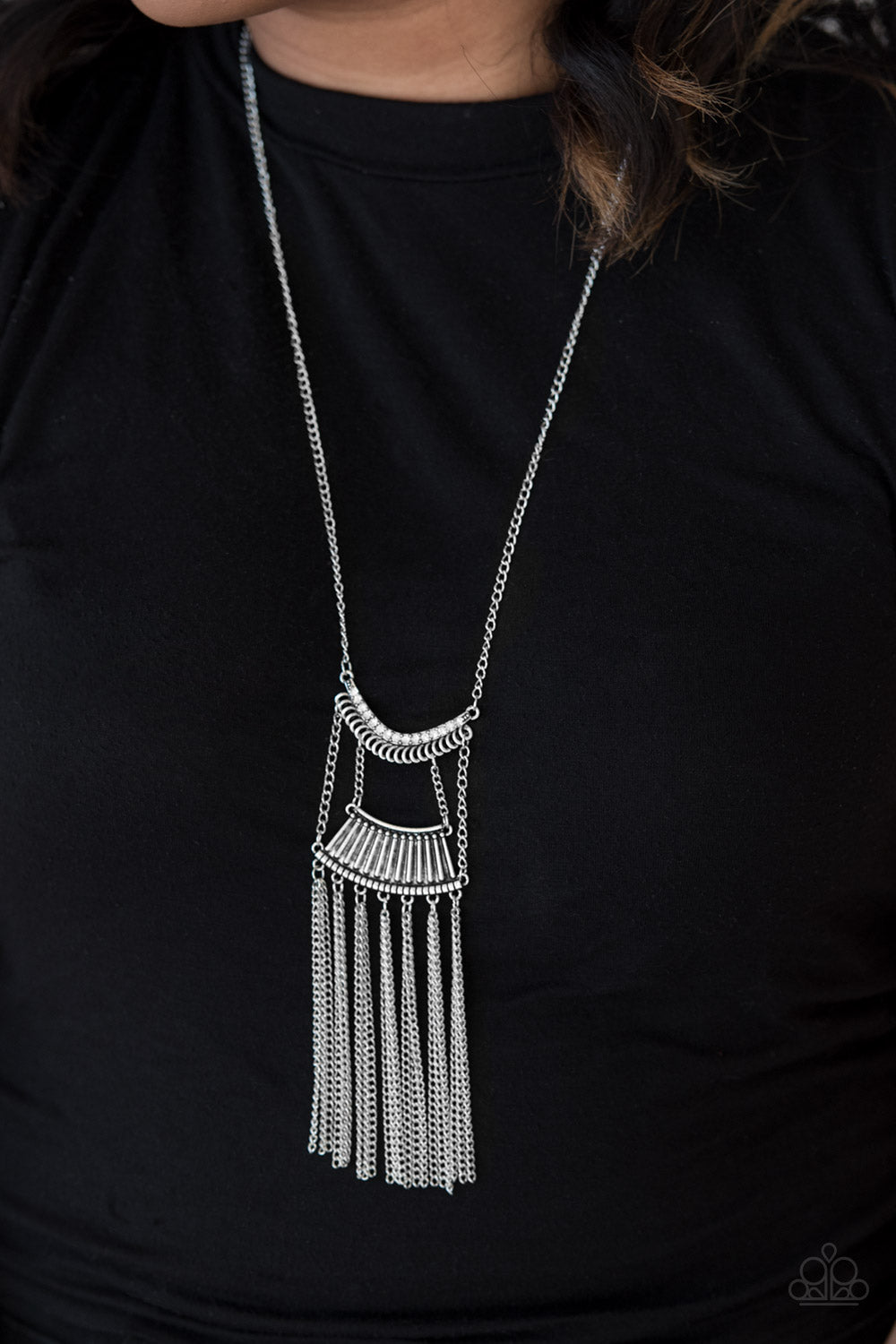 "Glam Goddess" White Necklace & Earring Set