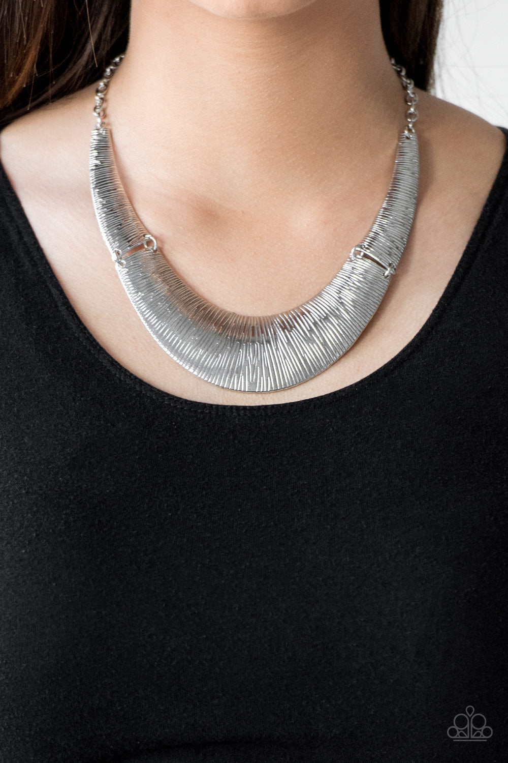 VINTAGE VAULT "Feast or Famine" Silver Necklace & Earring Set