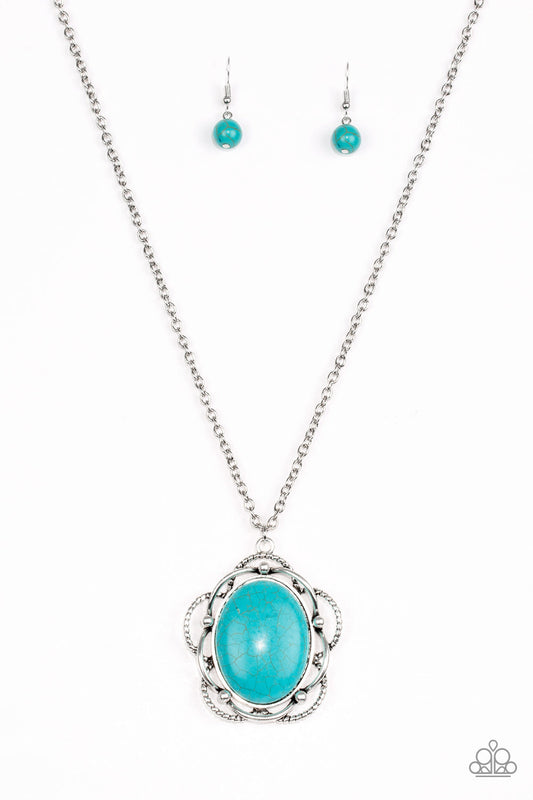 "Let Your Dreams Bloom" Blue Necklace & Earring Set