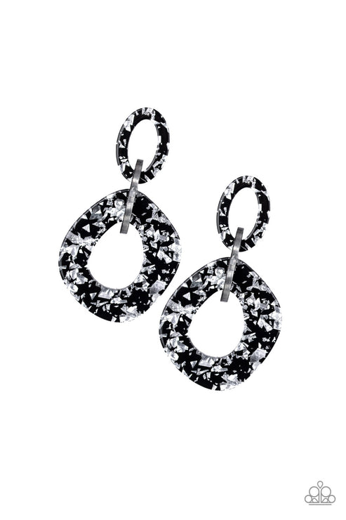 Confetti Congo - Silver Post Earrings