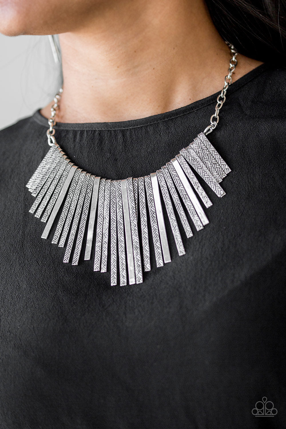 "Welcome to the Pack" Silver Necklace & Earring Set