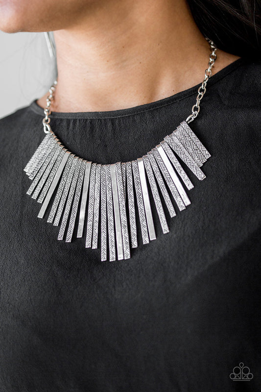 "Welcome to the Pack" Silver Necklace & Earring Set