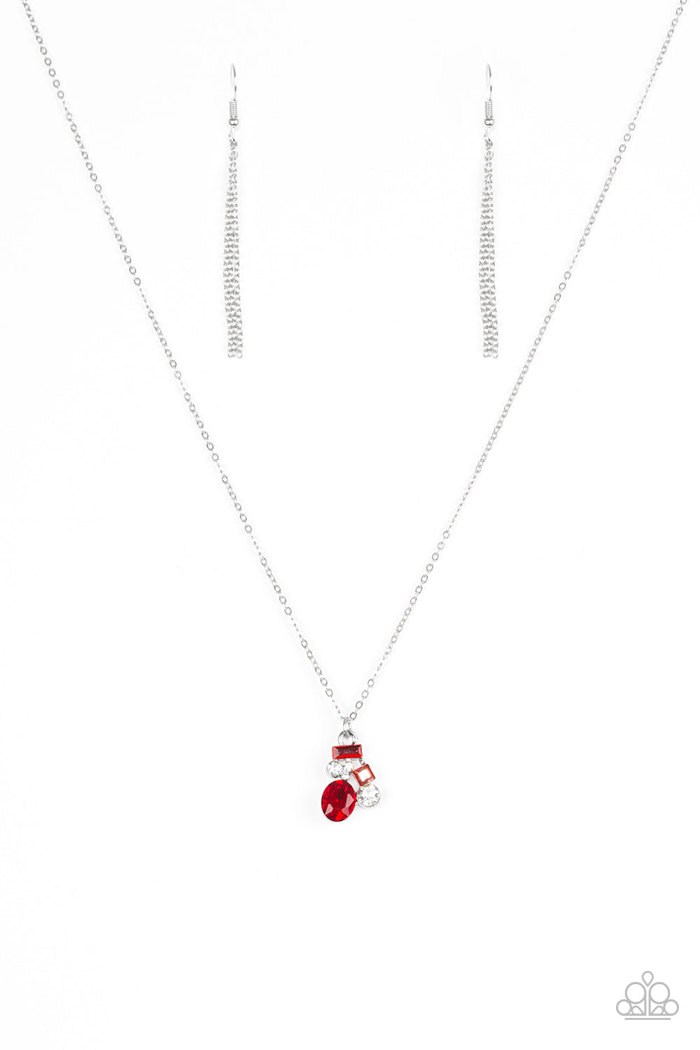 "Time To Be Timeless" Red Necklace & Earring Set