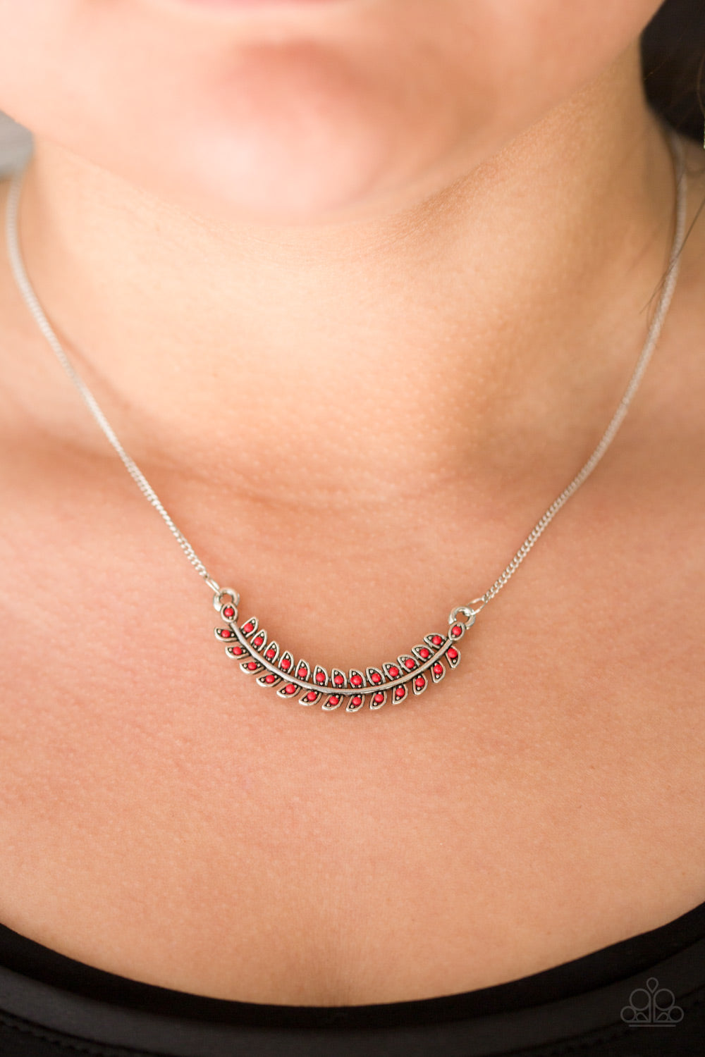 "Party Like A Princess" Red Necklace & Earring Set