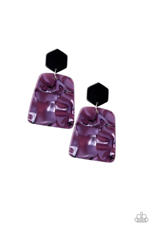 Majestic Mariner - Purple Post Earrings