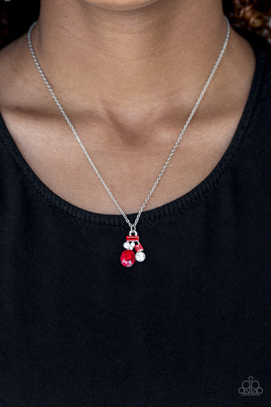 "Time To Be Timeless" Red Necklace & Earring Set