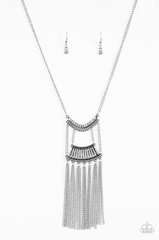 "Glam Goddess" White Necklace & Earring Set