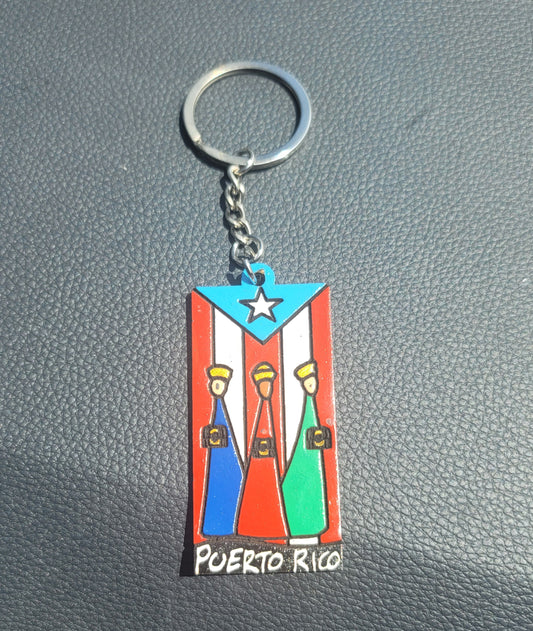 Llavero Reyes Magos y Bandera de Puerto Rico