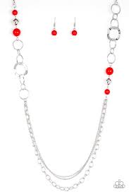 Modern Motley - Red Necklace